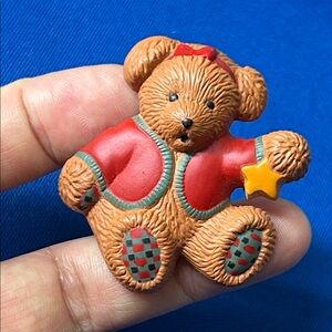 🖤Vintage New🔺Hallmark Teddy Bear Brooch
